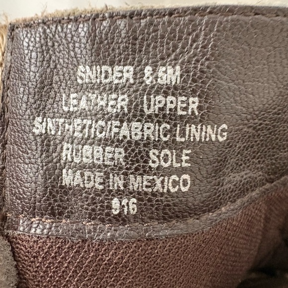 Steve Madden Brown Leather Combat Boots size 8.5 - Picture 8 of 9